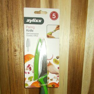 Zyliss Paring Knife SEALED 3 1/4 Inch Stainless Steel & Green Sheath